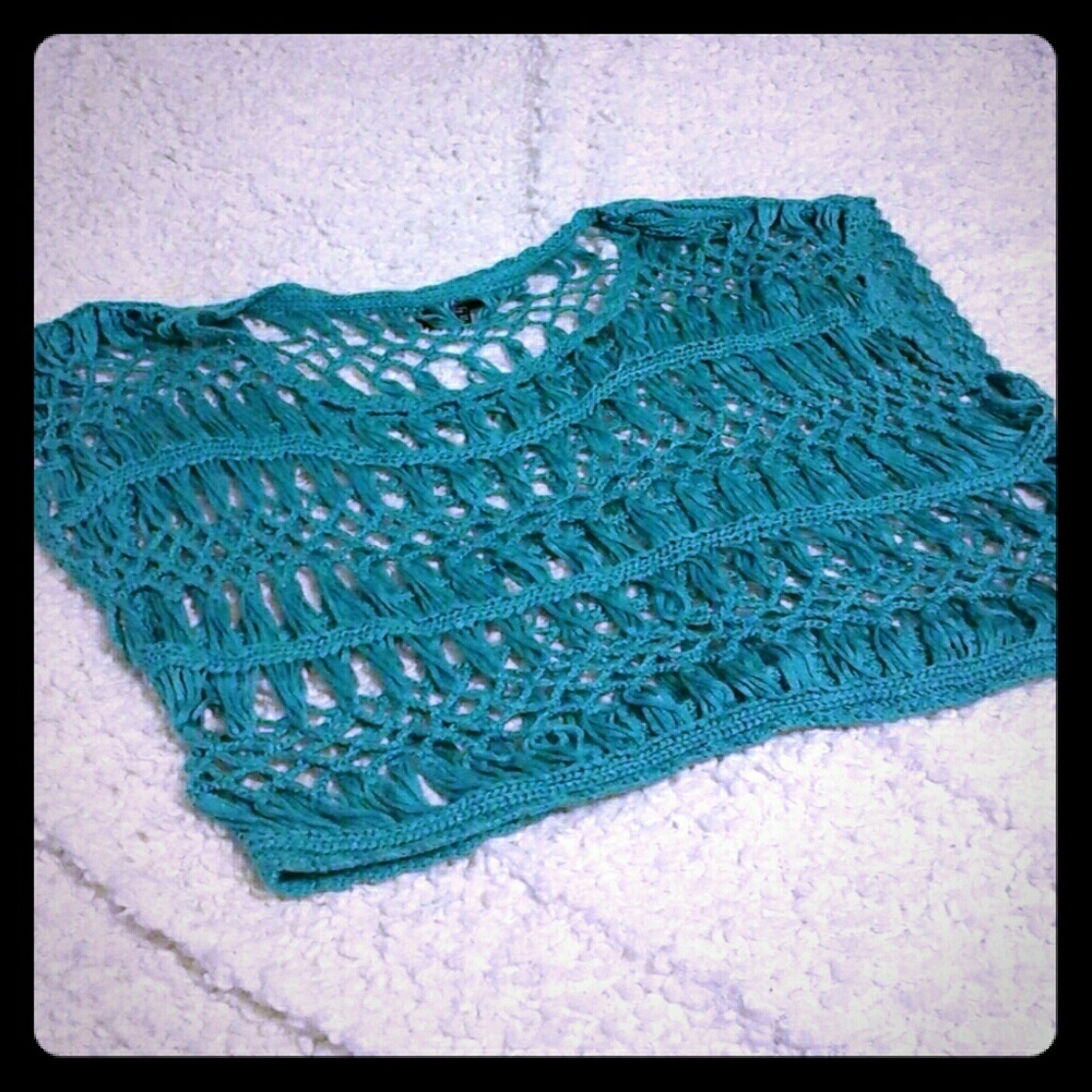 Teal sleeveless mermaid shirt